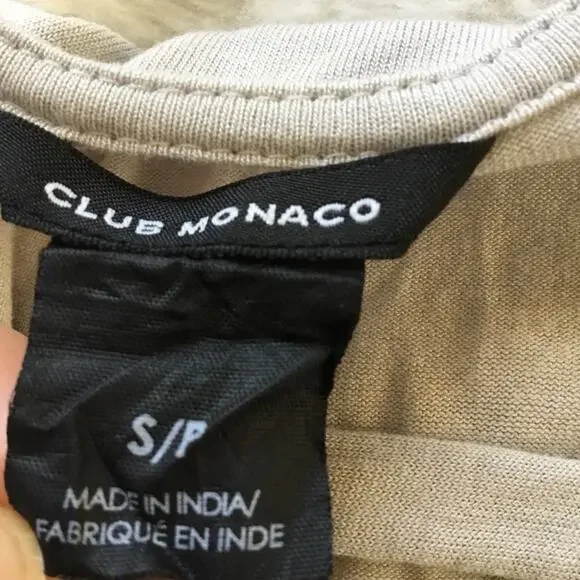 Club Monaco Light Gray Asymmetrical Sequined Top - Picture 14 of 14